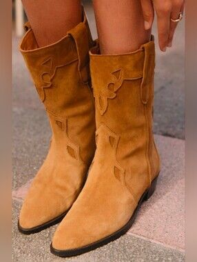 Toral Tan Leather Western Boots NWOB 38
